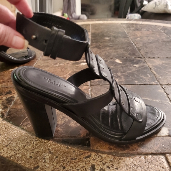 Rag & Bone Black Gladiator Platform Sandal Size 37 - Picture 2 of 8